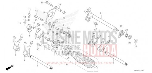 BARILLET DE SELECTION (NC750XD) NC750XDS de 2025